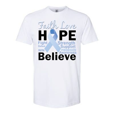 Prostate Cancer Awareness Faith Love Hope Softstyle CVC T-Shirt