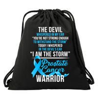 Prostate Cancer Warrior I Am The Storm Drawstring Bag