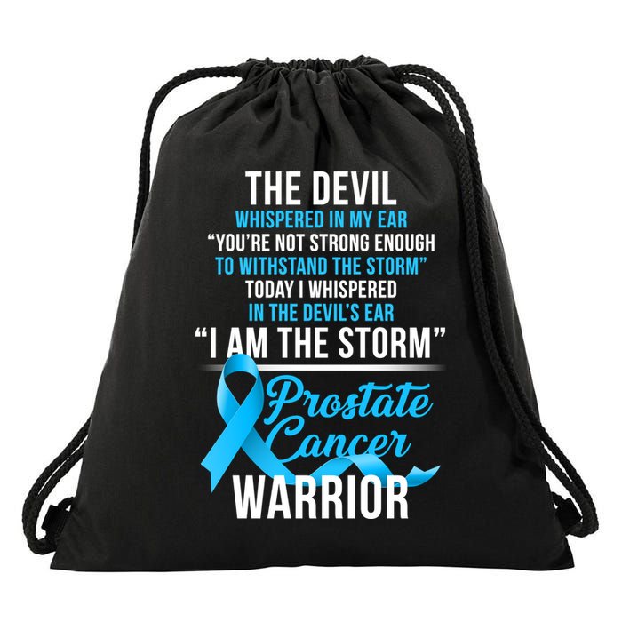 Prostate Cancer Warrior I Am The Storm Drawstring Bag