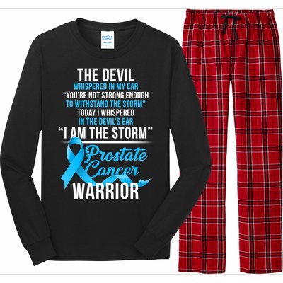 Prostate Cancer Warrior I Am The Storm Long Sleeve Pajama Set