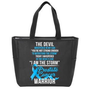 Prostate Cancer Warrior I Am The Storm Zip Tote Bag