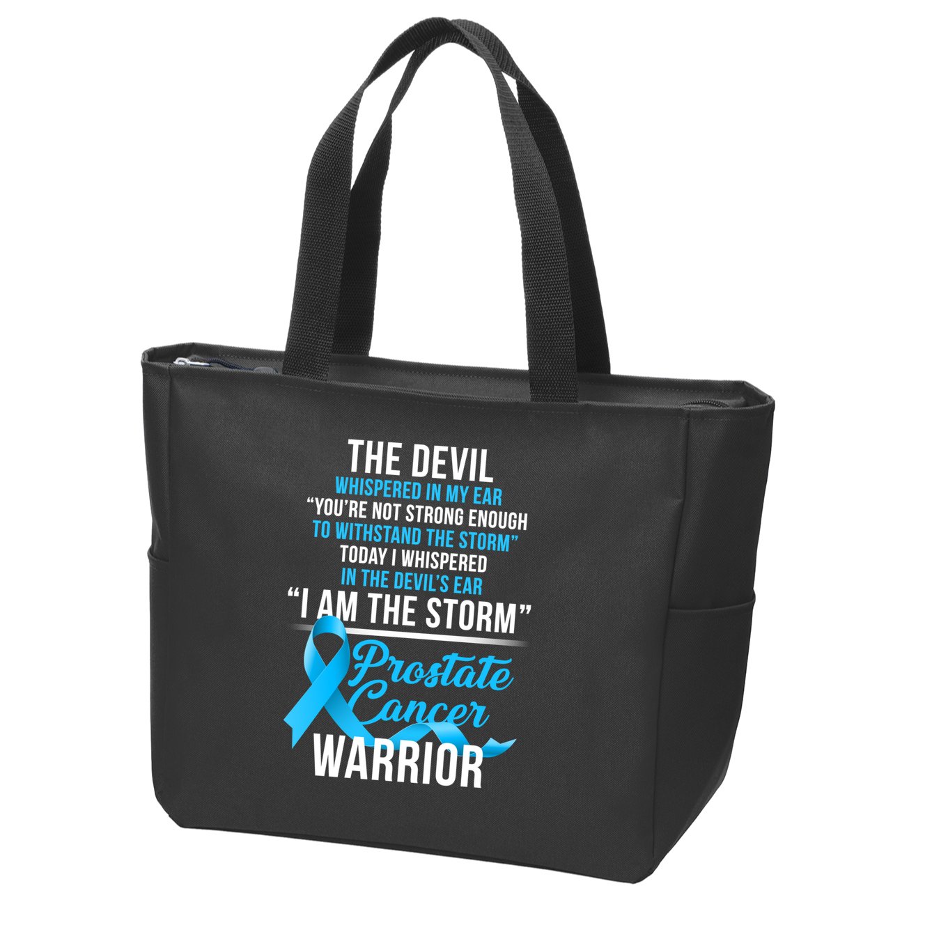 Prostate Cancer Warrior I Am The Storm Zip Tote Bag