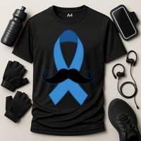 Prostate Mustache Ribbon Cooling Performance Crew T-Shirt