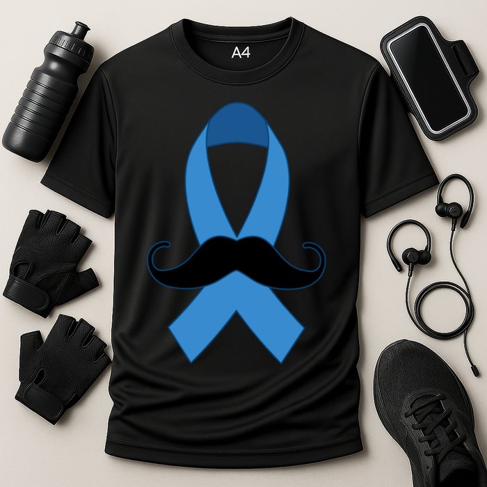 Prostate Mustache Ribbon Cooling Performance Crew T-Shirt