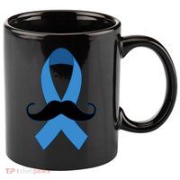 Prostate Mustache Ribbon 11oz C Handle Ceramic Mug