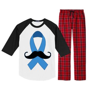 Prostate Mustache Ribbon Raglan Sleeve Pajama Set