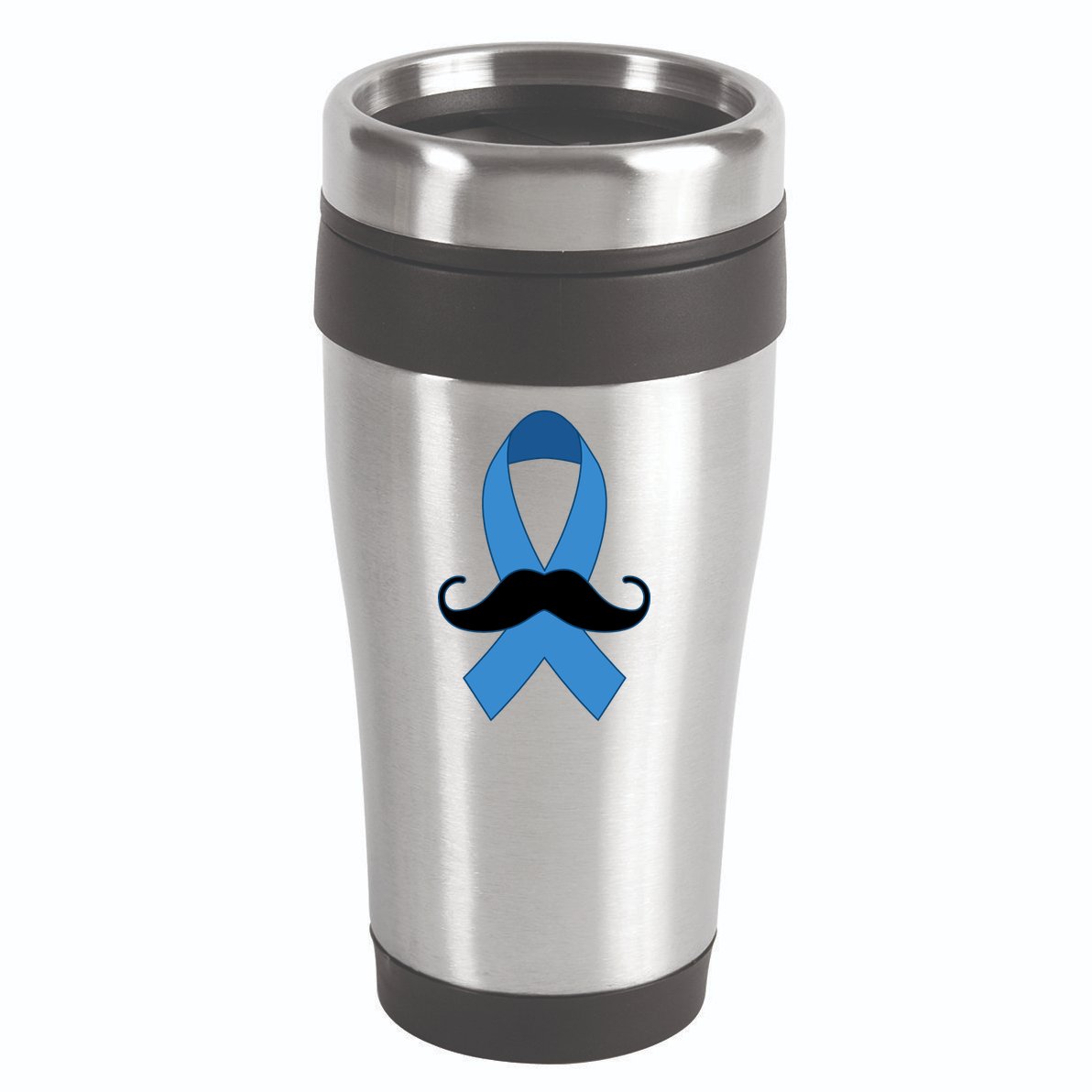 Prostate Mustache Ribbon 16oz Travel Tumbler