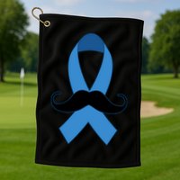Prostate Mustache Ribbon Golf Towel