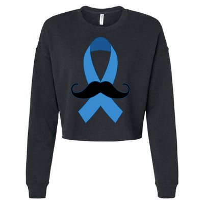 Prostate Mustache Ribbon Cropped Pullover Crew