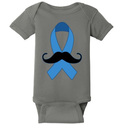 Prostate Mustache Ribbon Baby Bodysuit