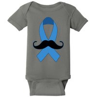 Prostate Mustache Ribbon Baby Bodysuit