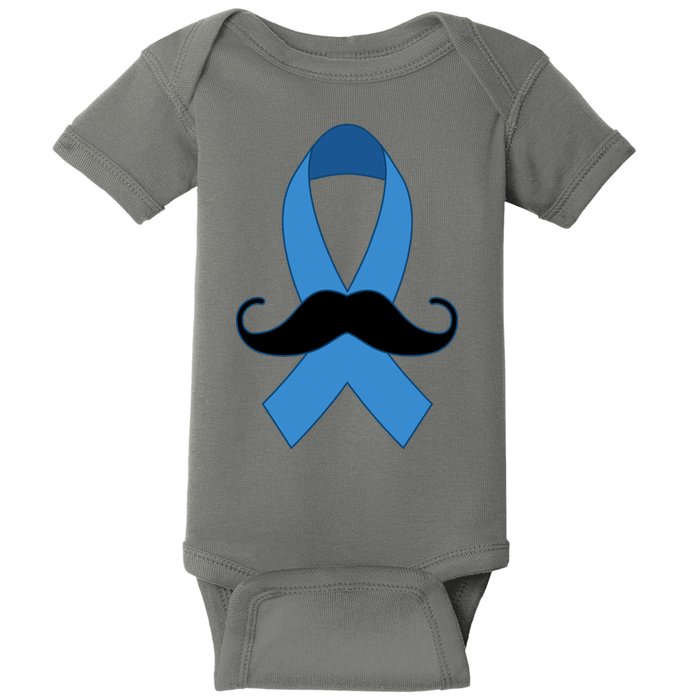 Prostate Mustache Ribbon Baby Bodysuit
