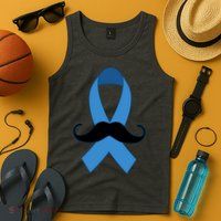 Prostate Mustache Ribbon Tank Top