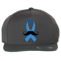 Prostate Mustache Ribbon Wool Snapback Cap