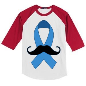 Prostate Mustache Ribbon Kids Colorblock Raglan Jersey