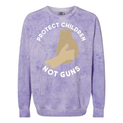 Protect Children Not Guns Colorblast Crewneck Sweatshirt