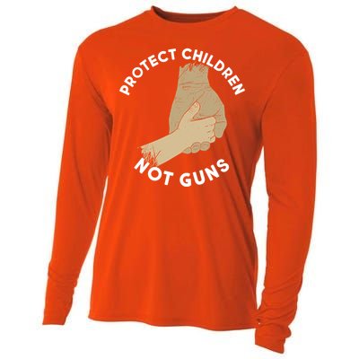 Protect Children Not Guns Cooling Performance Long Sleeve Crew