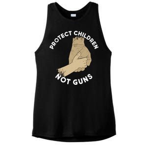 Protect Children Not Guns Ladies PosiCharge Tri-Blend Wicking Tank