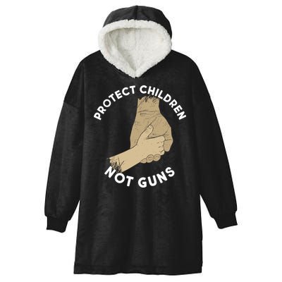 Protect Children Not Guns Hooded Wearable Blanket