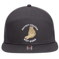 Protect Children Not Guns 7 Panel Mesh Trucker Snapback Hat