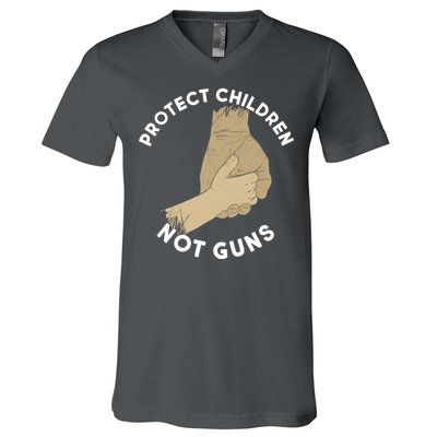 Protect Children Not Guns V-Neck T-Shirt