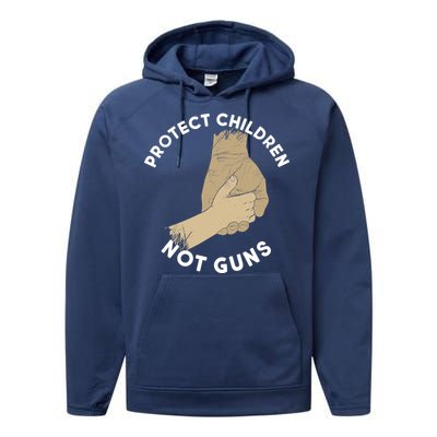 Protect Children Not Guns Performance Fleece Hoodie