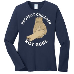 Protect Children Not Guns Ladies Long Sleeve Shirt