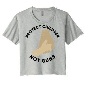 Protect Children Not Guns Women's Crop Top Tee