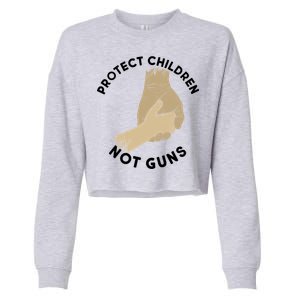 Protect Children Not Guns Cropped Pullover Crew