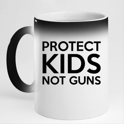 Protect Kids Not Guns 11oz Black Color Changing Mug