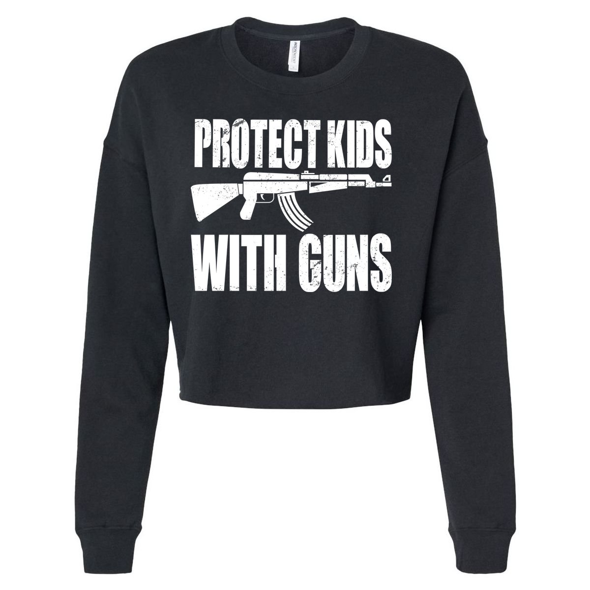 Protect Kids With Guns Cropped Pullover Crew