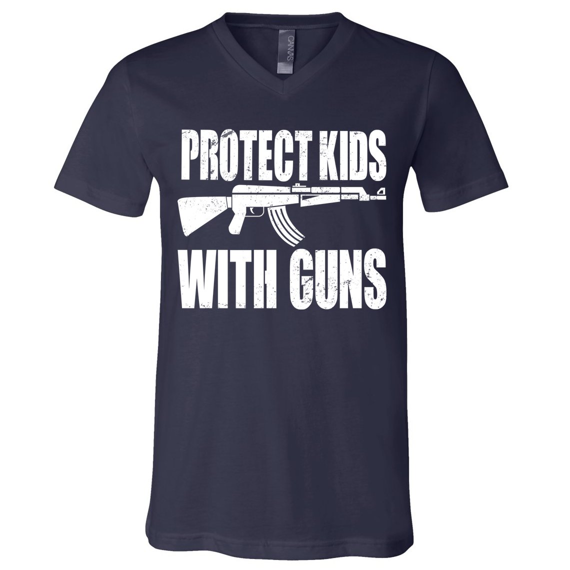 Protect Kids With Guns V-Neck T-Shirt