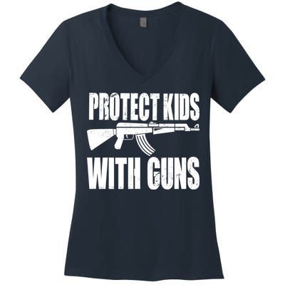 Protect Kids With Guns Women's V-Neck T-Shirt