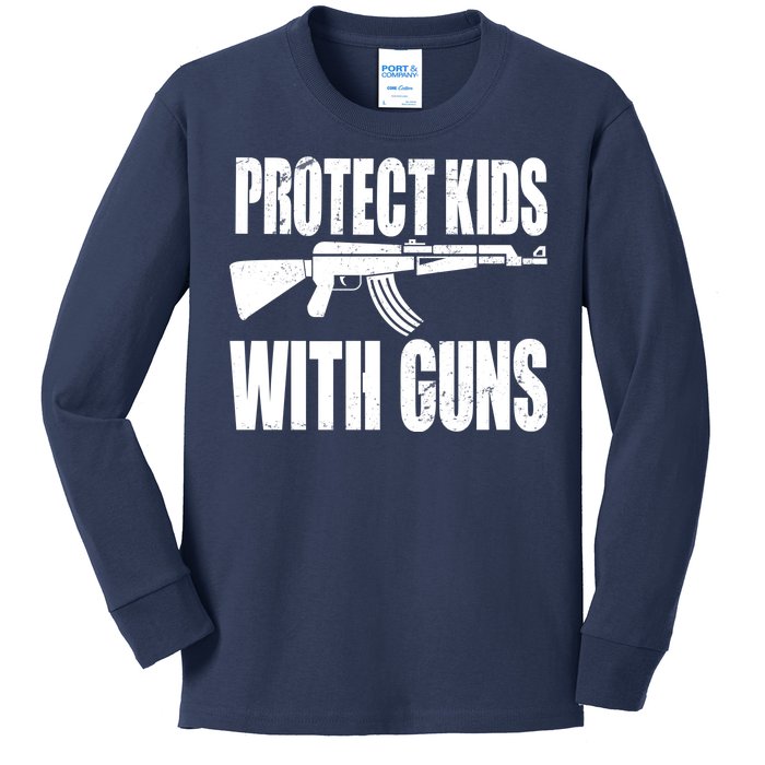 Protect Kids With Guns Kids Long Sleeve Shirt