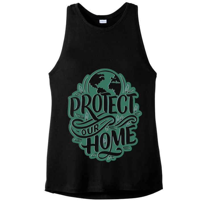 Protect Our Home Earth Day Ladies PosiCharge Tri-Blend Wicking Tank