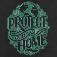 Protect Our Home Earth Day 7 Panel Mesh Trucker Snapback Hat