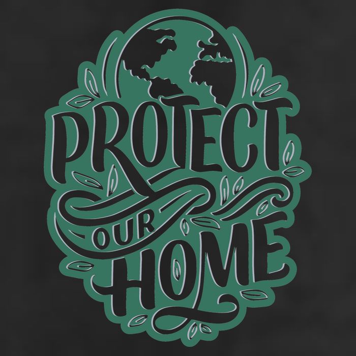 Protect Our Home Earth Day 7 Panel Mesh Trucker Snapback Hat