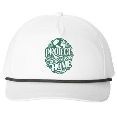 Protect Our Home Earth Day Snapback Five-Panel Rope Hat