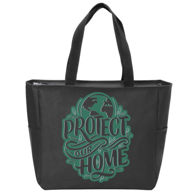 Protect Our Home Earth Day Zip Tote Bag