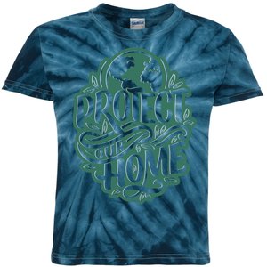 Protect Our Home Earth Day Kids Tie-Dye T-Shirt