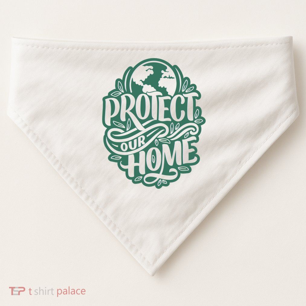 Protect Our Home Earth Day USA-Made Doggie Bandana