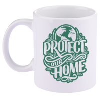 Protect Our Home Earth Day 11oz C Handle Ceramic Mug