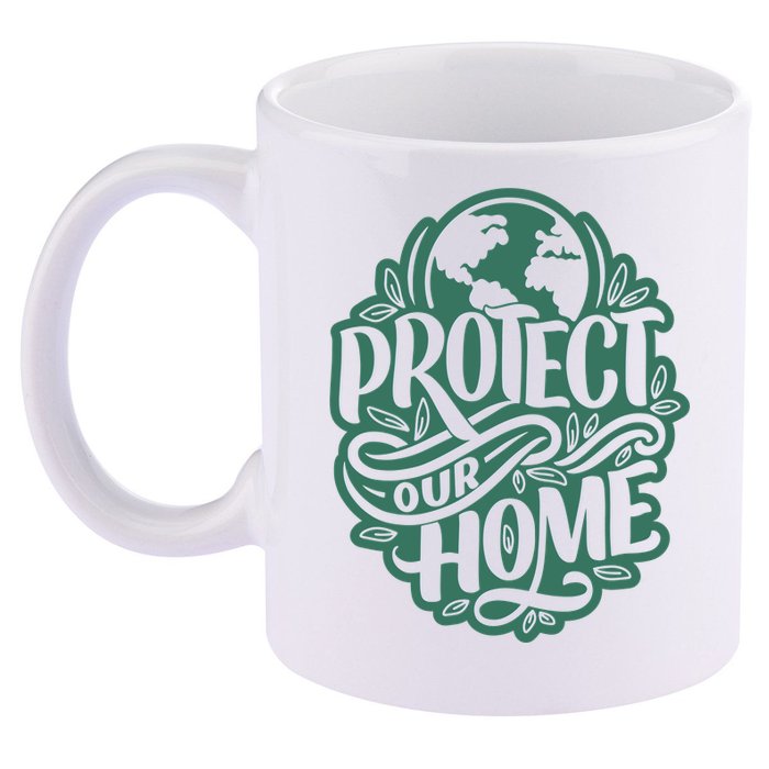 Protect Our Home Earth Day 11oz C Handle Ceramic Mug