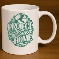 Protect Our Home Earth Day 11oz C Handle Ceramic Mug
