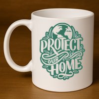 Protect Our Home Earth Day 11oz C Handle Ceramic Mug
