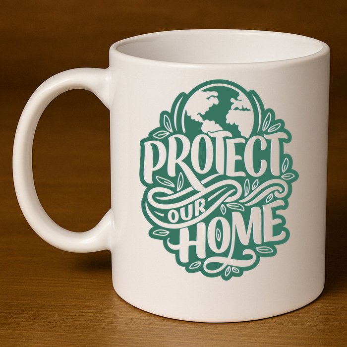 Protect Our Home Earth Day 11oz C Handle Ceramic Mug