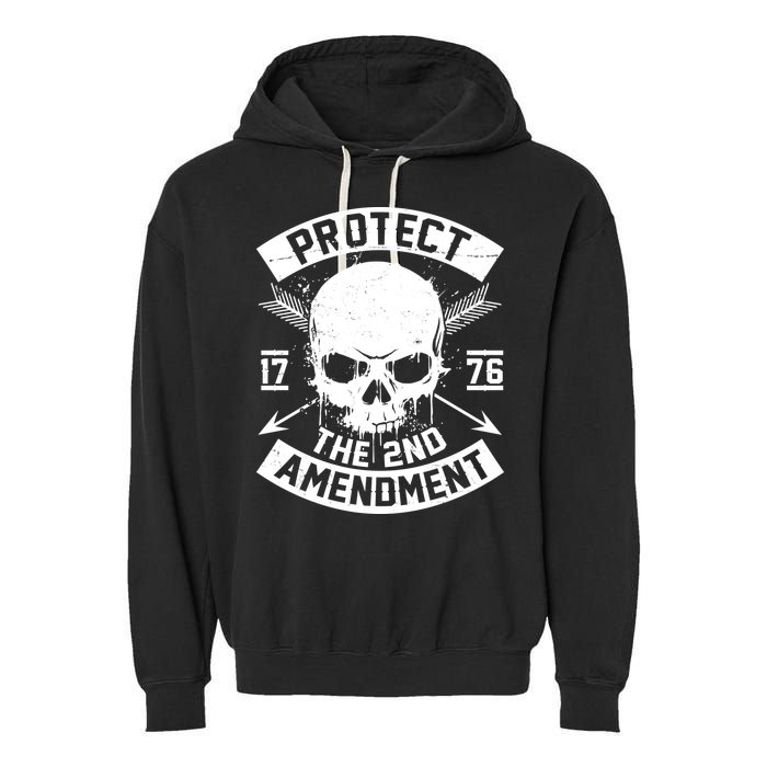 Protect The 2nd Amendment 1776 Arrow Skull Garment-Dyed Fleece Hoodie