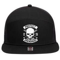 Protect The 2nd Amendment 1776 Arrow Skull 7 Panel Mesh Trucker Snapback Hat