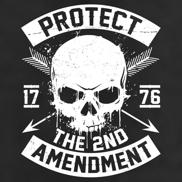 Protect The 2nd Amendment 1776 Arrow Skull 7 Panel Mesh Trucker Snapback Hat