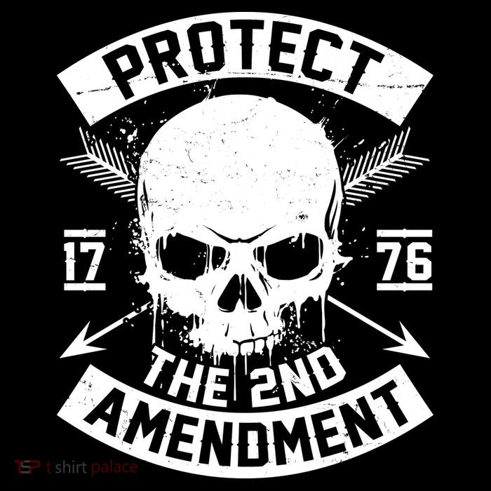 Protect The 2nd Amendment 1776 Arrow Skull Tall T-Shirt